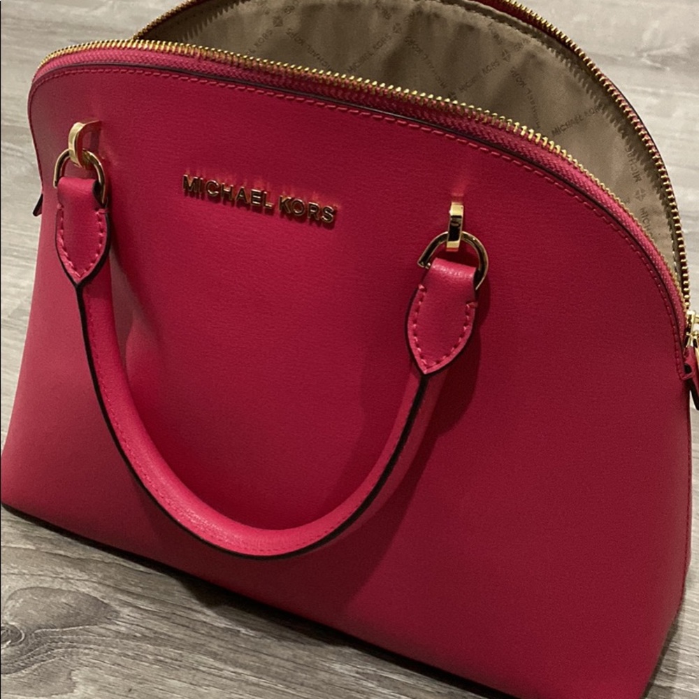 Michael Kors Saffiano Leather Dome Satchel
